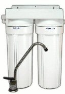 Under Sink Filter The standard unit comes with a five micron sediment filter and a carbon filter